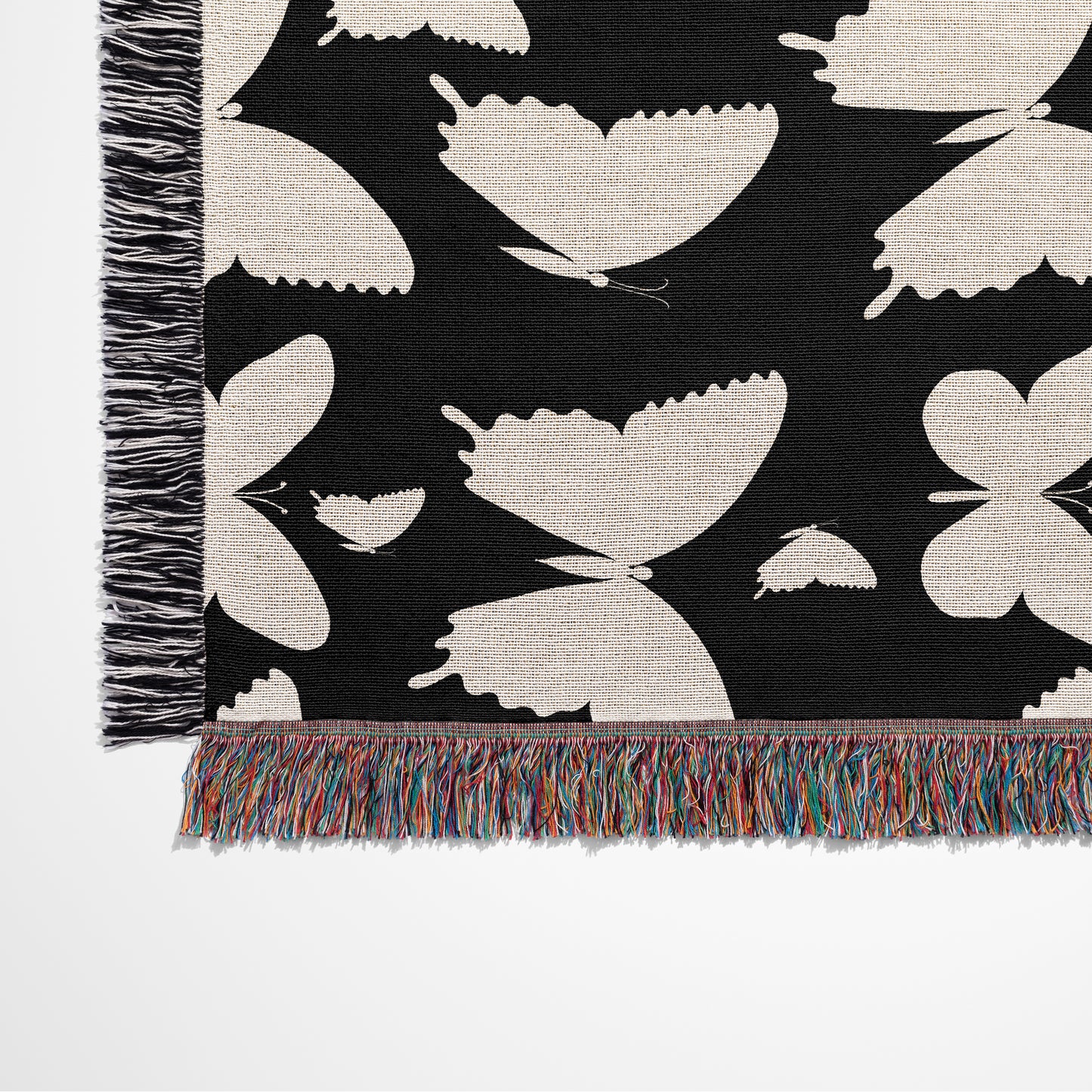 Personalized Gift Woven Throw Blanket, Butterflies, 100% Cotton