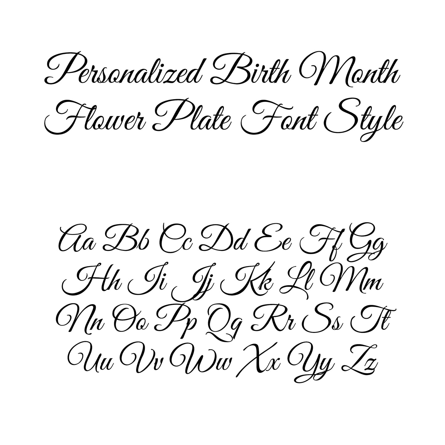 Personalized Birth Month Flower Plate, November - Peony, Luxury Plastic