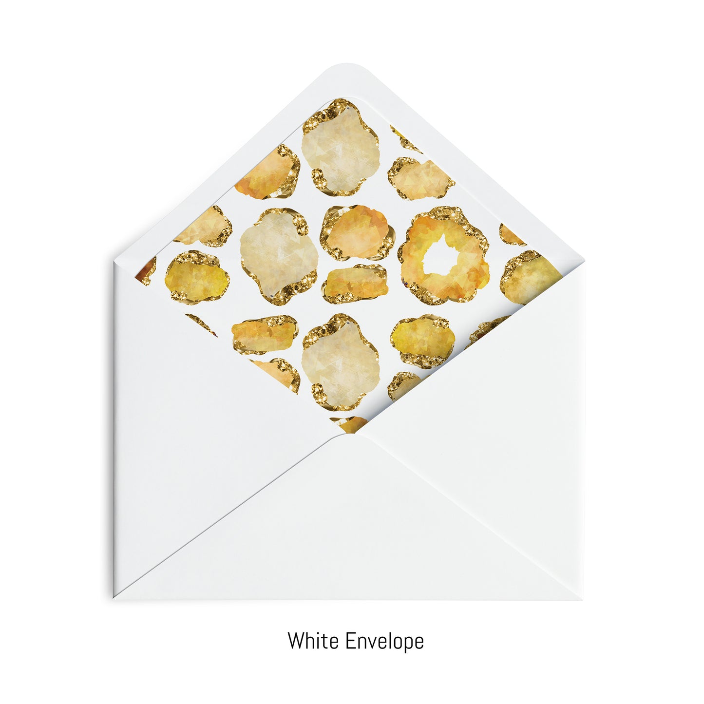 Personalized Gemstone Notecards – Custom Stationery Set, Citrine Geode