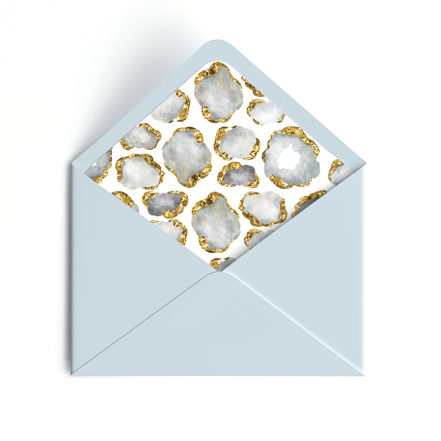 Personalized Gemstone Notecards – Custom Stationery Set, Crystal Geode