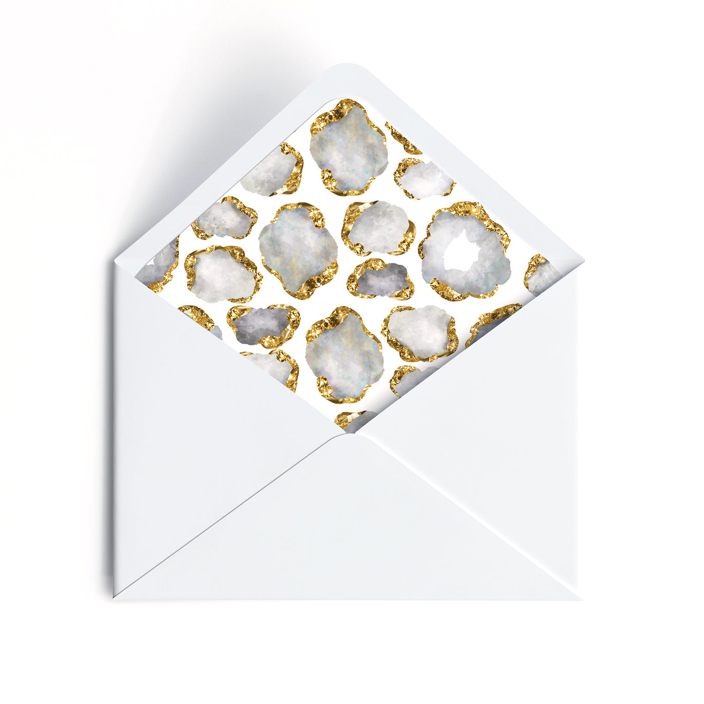 Personalized Gemstone Notecards – Custom Stationery Set, Crystal Geode
