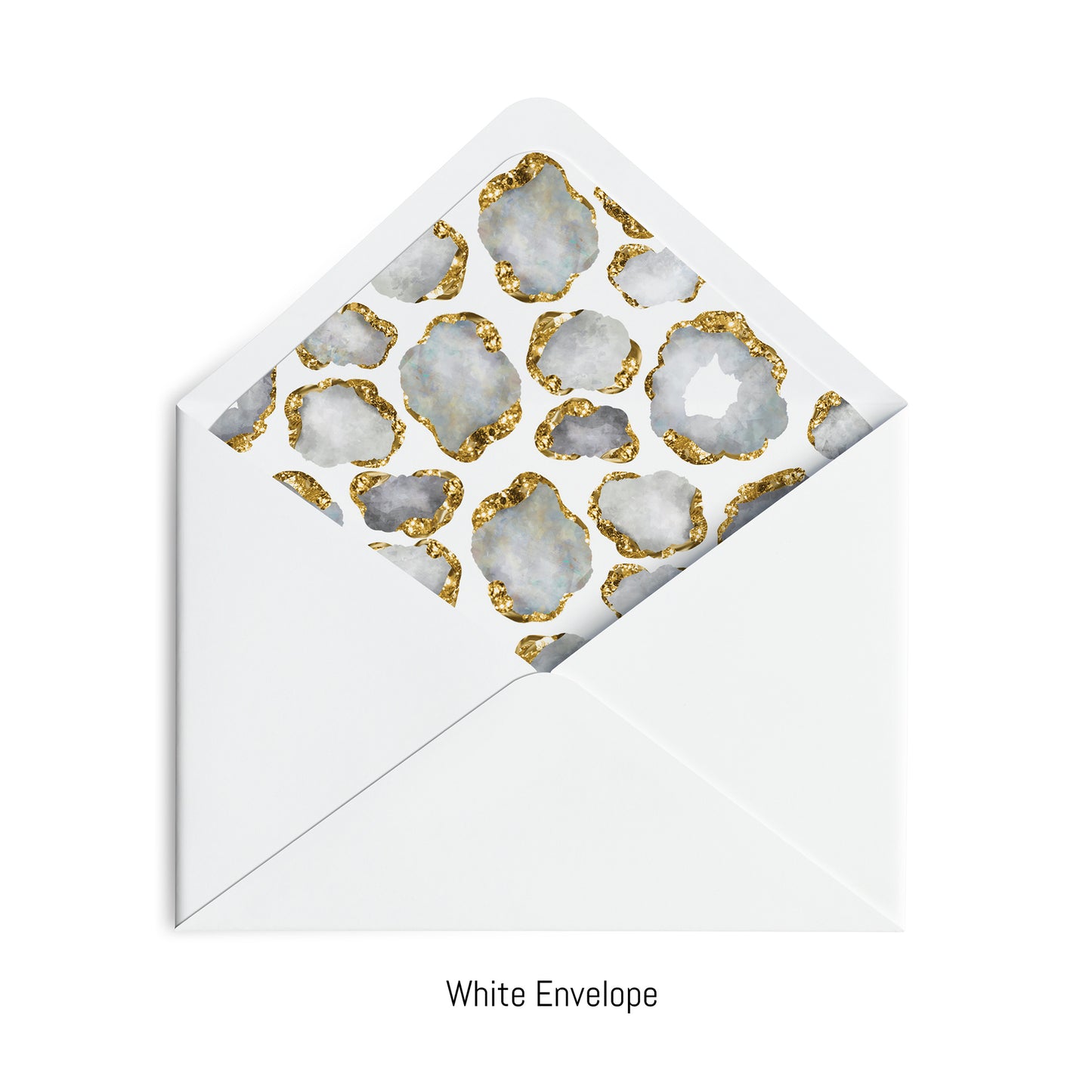 Personalized Gemstone Notecards – Custom Stationery Set, Crystal Geode