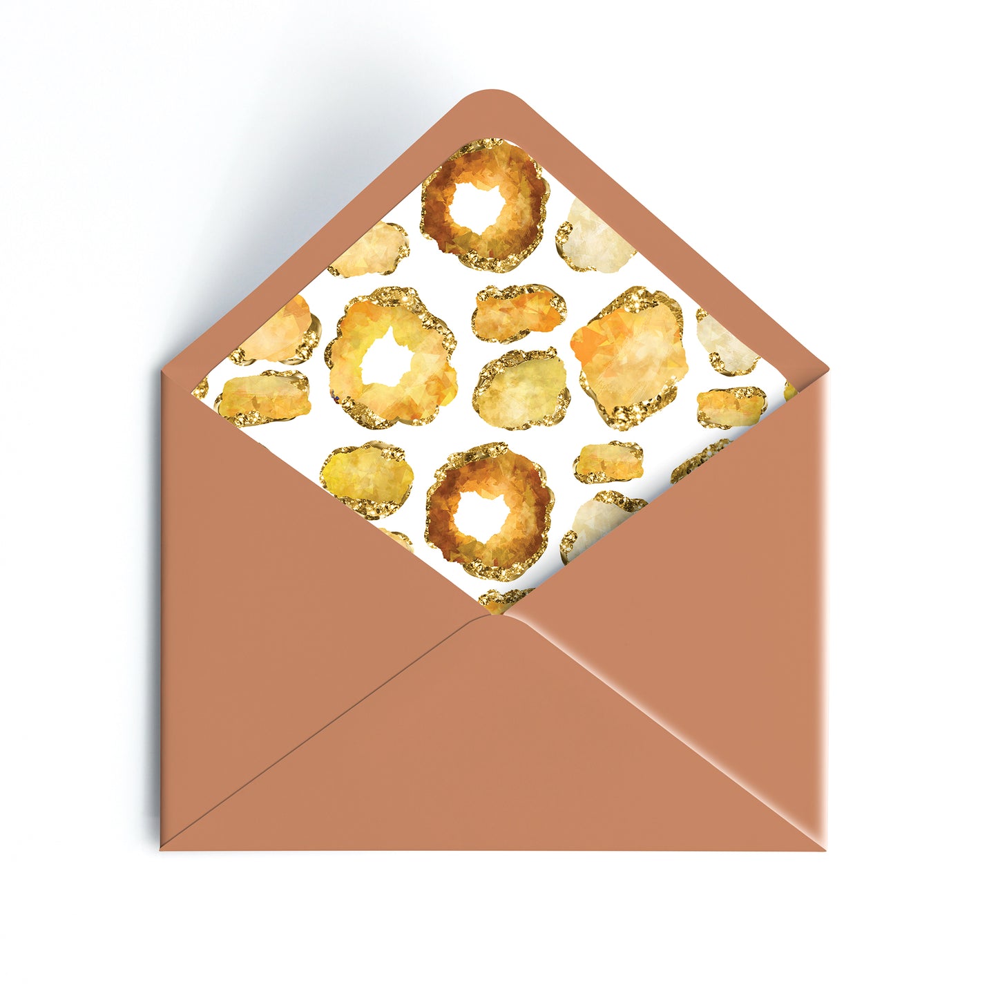 Personalized Gemstone Notecards – Custom Stationery Set, Topaz Geode