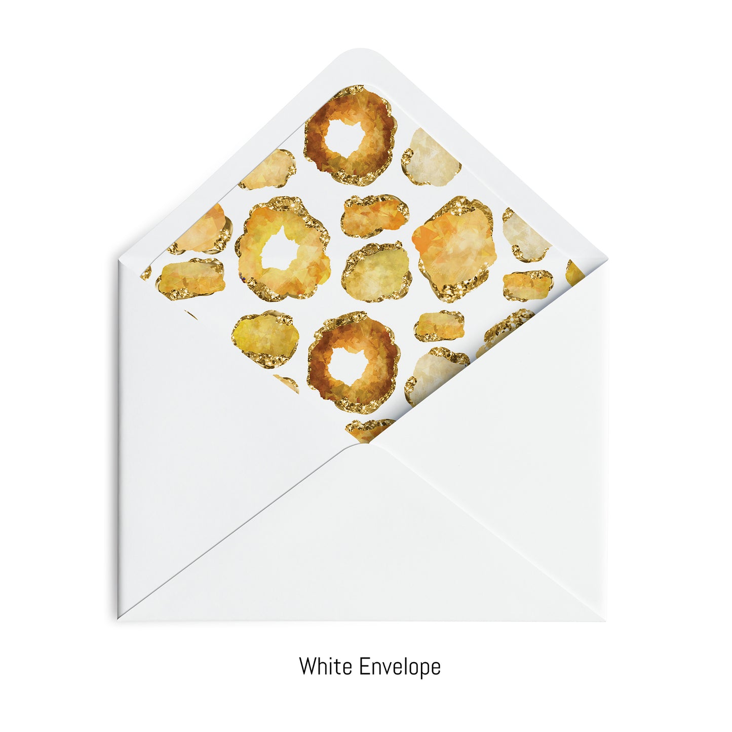 Personalized Gemstone Notecards – Custom Stationery Set, Topaz Geode