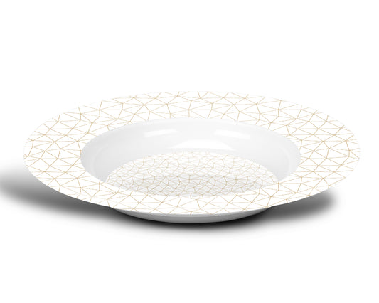 Minimalist Gold Geometric Bowl, Luxury Plastic, Choose Single or Set