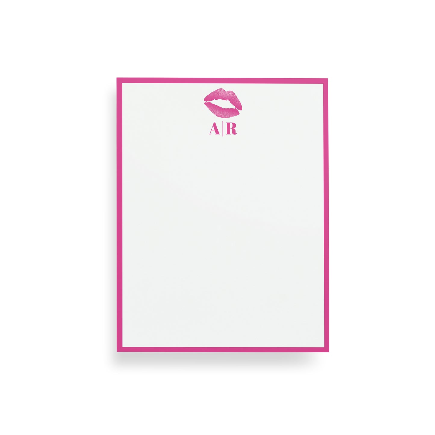 Personalized Lipstick Kiss Print Notecards, Set of 10