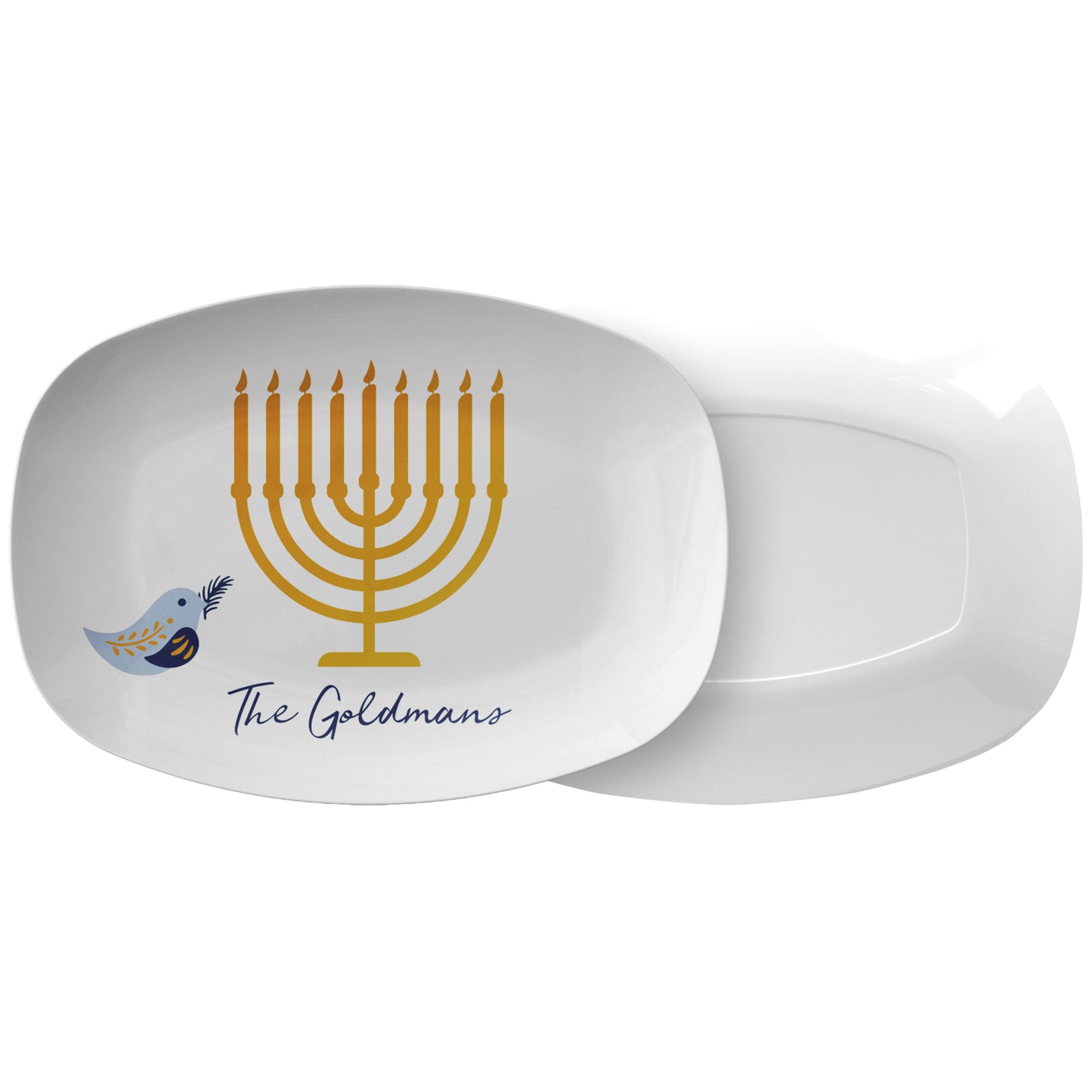 Personalized Serving Platter, Hanukkah Gift Custom, Luxury Plastic