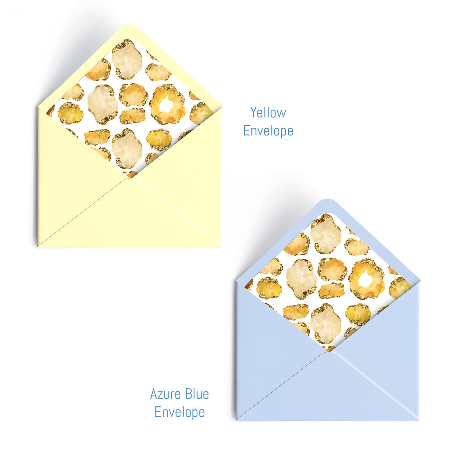 Personalized Gemstone Notecards – Custom Stationery Set, Citrine Geode