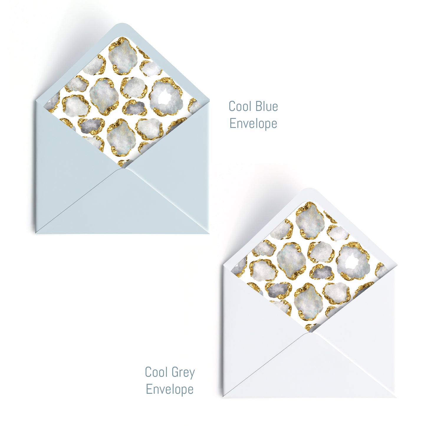 Personalized Gemstone Notecards – Custom Stationery Set, Crystal Geode