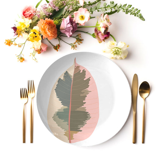 Pink Princess Philodendron Leaf Plate Set