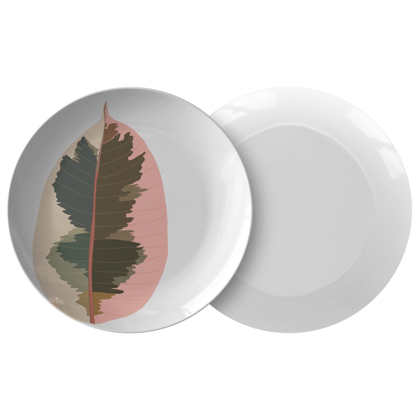 Botanical Leaf Plates, Luxury Plastic, Choose Single or Set