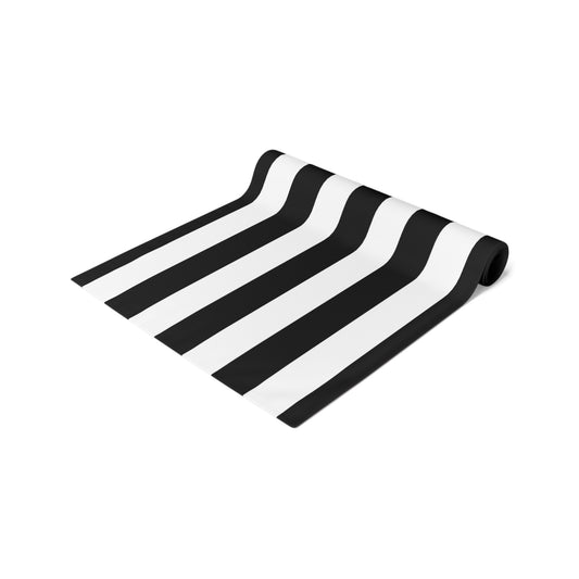 Black & White Canopy Stripe Table Runner