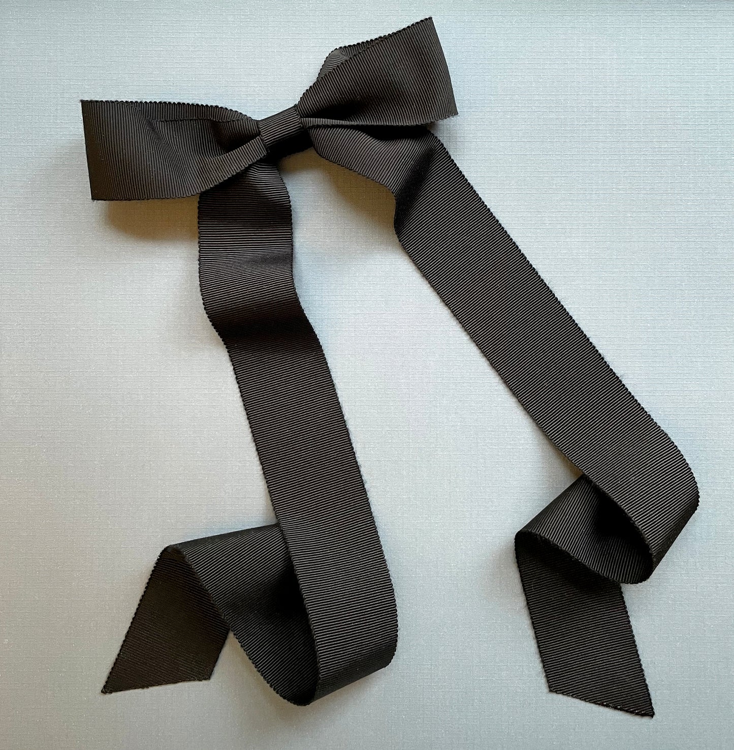 Long Black Grosgrain Bow Neckwear Pin, Hair Pin