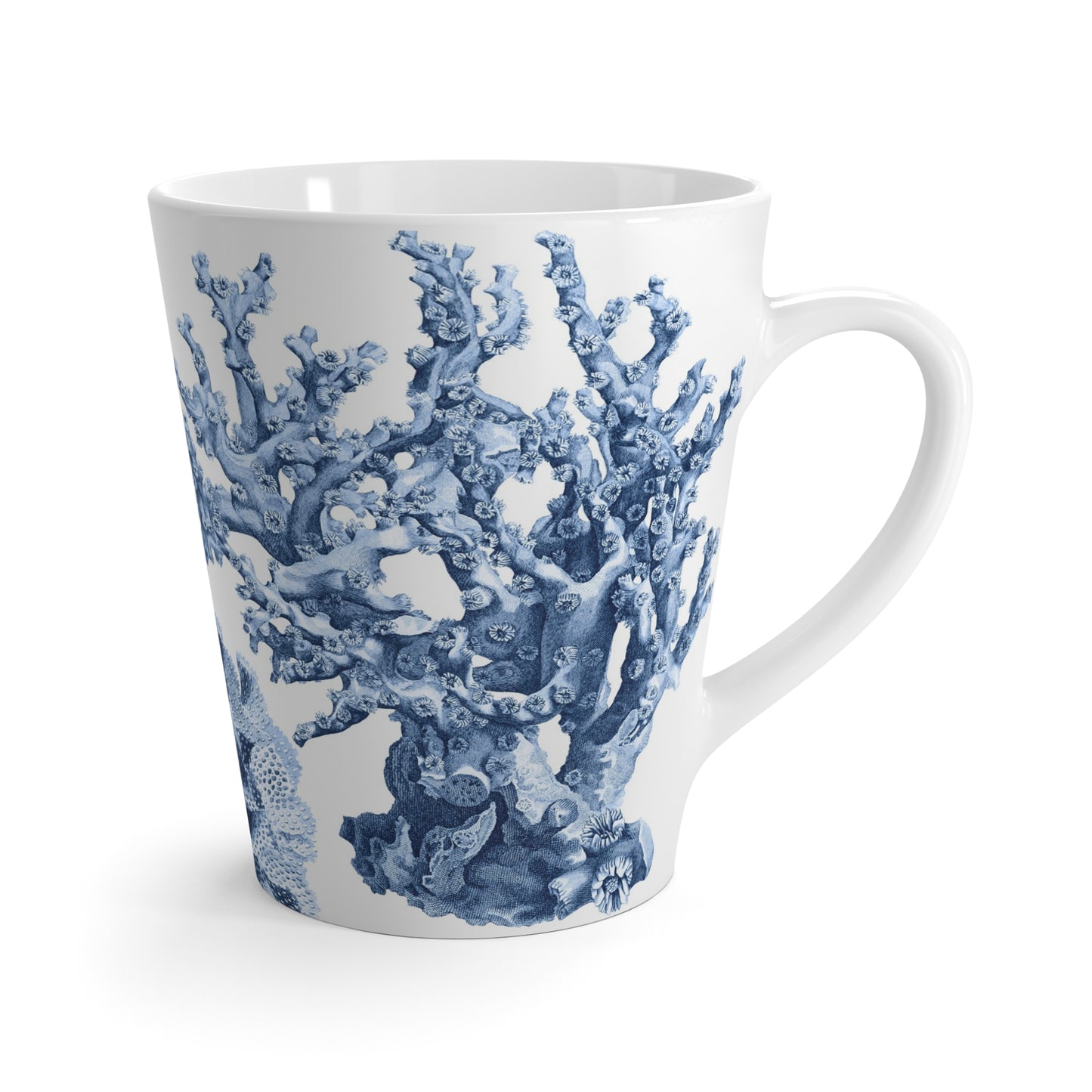 Blue Sea Coral Modern Ceramic Mug - 12oz Latte Mug