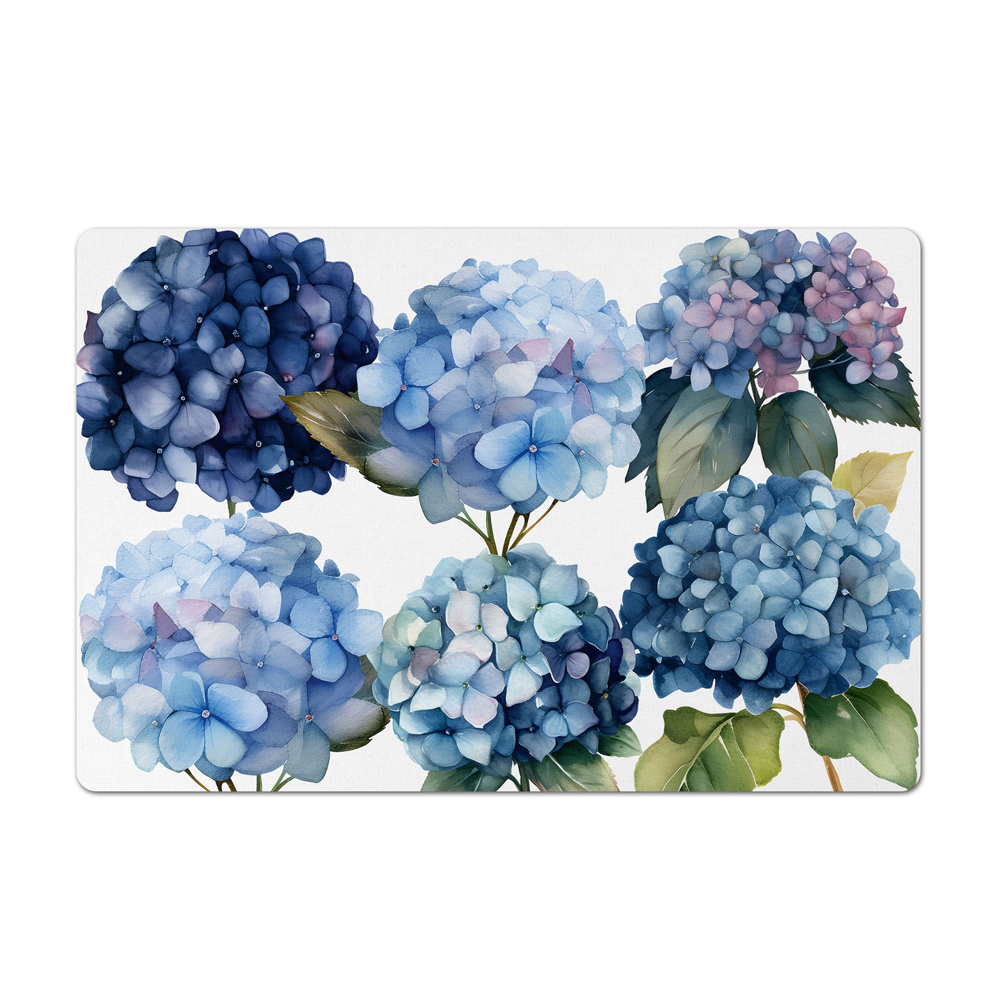 Blue Hydrangeas Pet Feeding Mat
