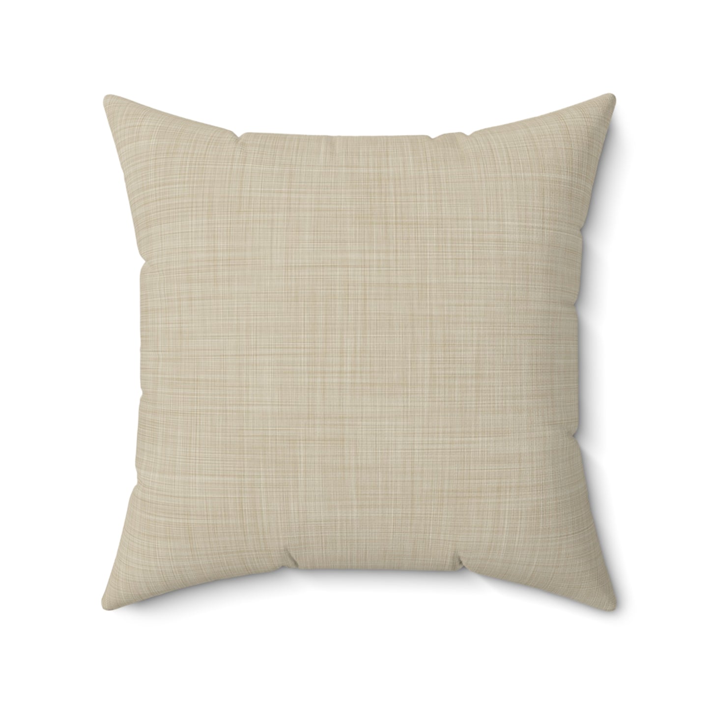 Banana Leaf Faux Suede Square Pillow, 20" x 20", Beige & Cream