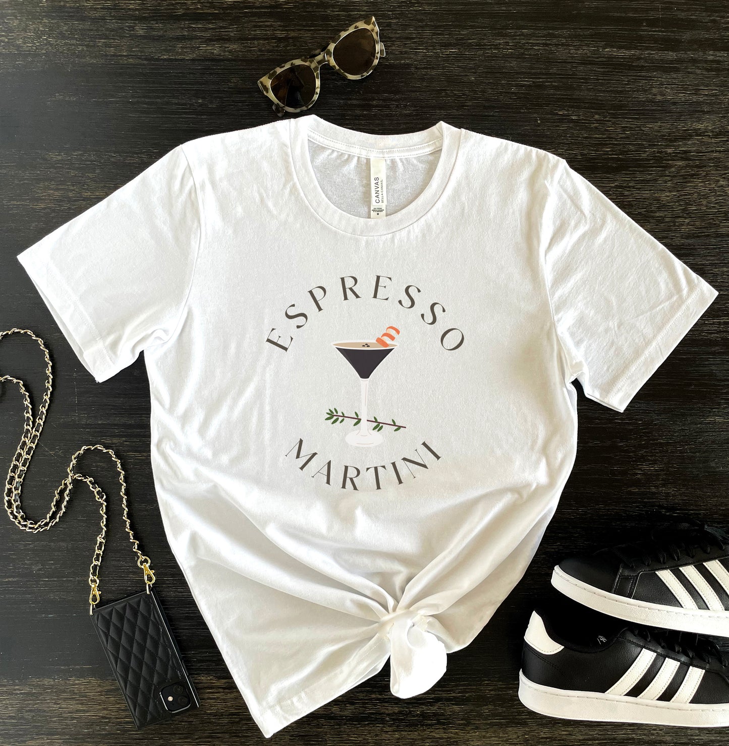 Espresso Martini Shirt, Choose White, Grey or Natural