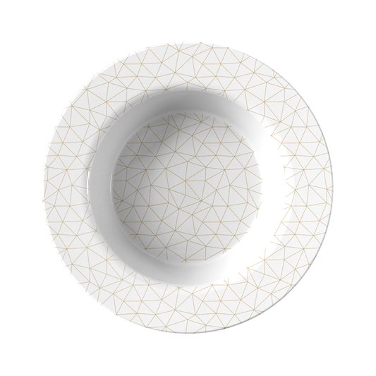 Minimalist Gold Geometric Bowl, Luxury Plastic, Choose Single or Set