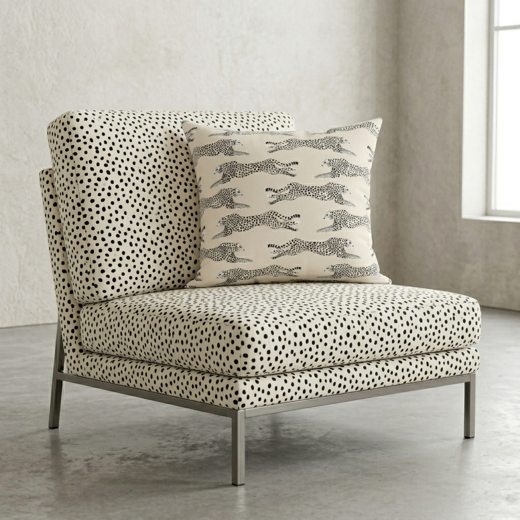 Cheetah Print Faux Suede Square Pillow, 20" x 20", Black and Cream