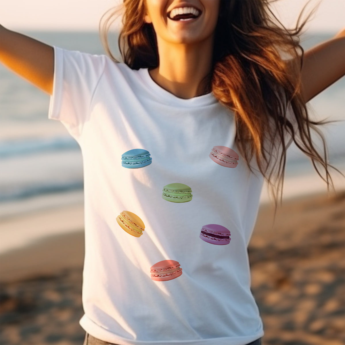 Macaron T-shirt, White