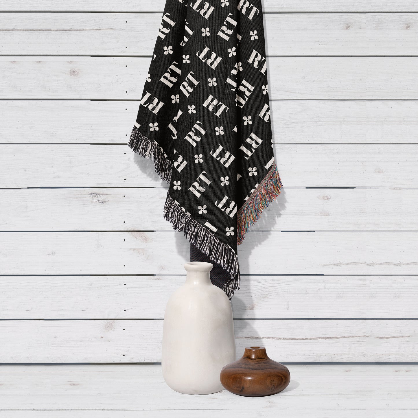 Personalized Woven Throw Blanket, Stylized Monogram, 100% Cotton