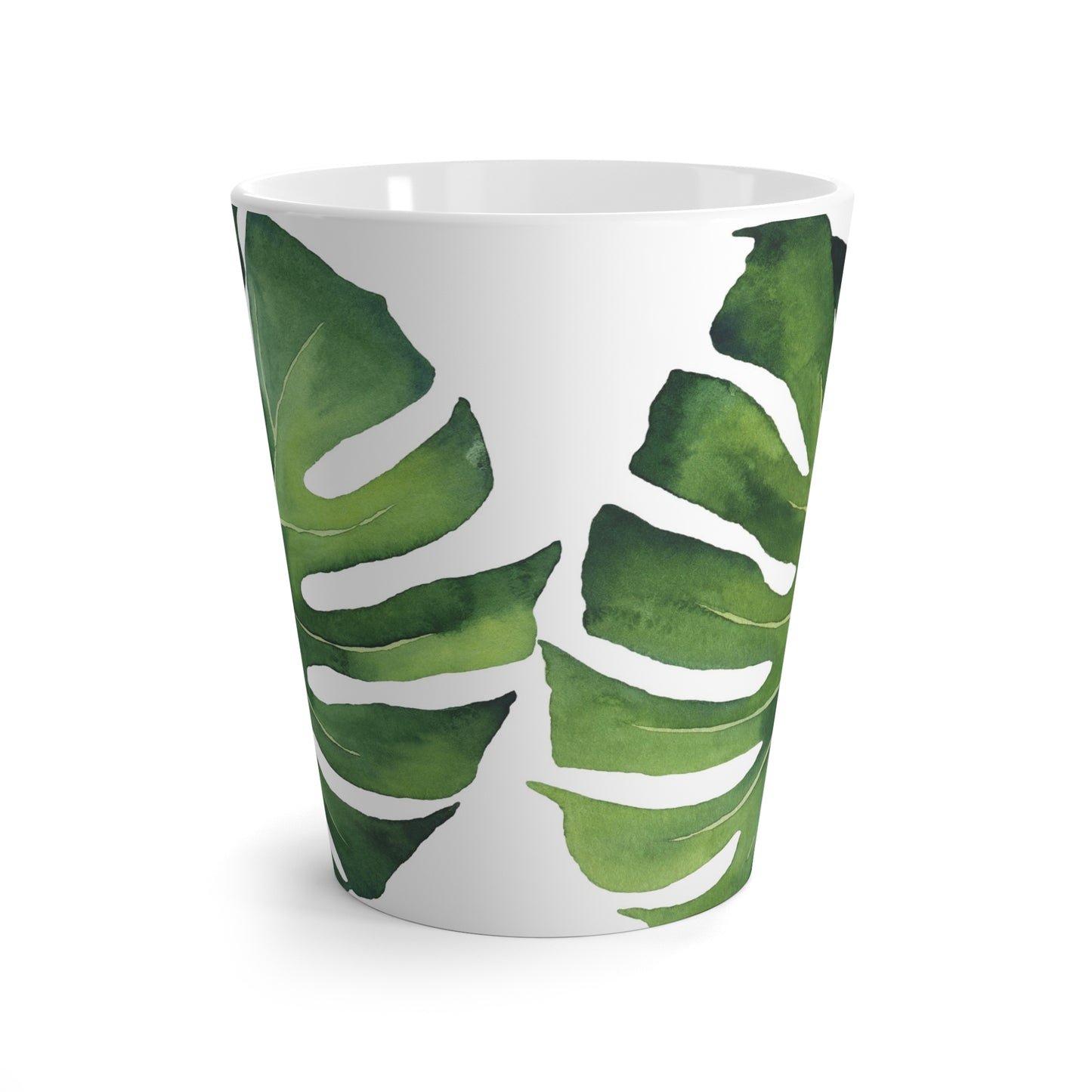Monstera Leaf Modern Ceramic Mug - 12oz Latte Mug
