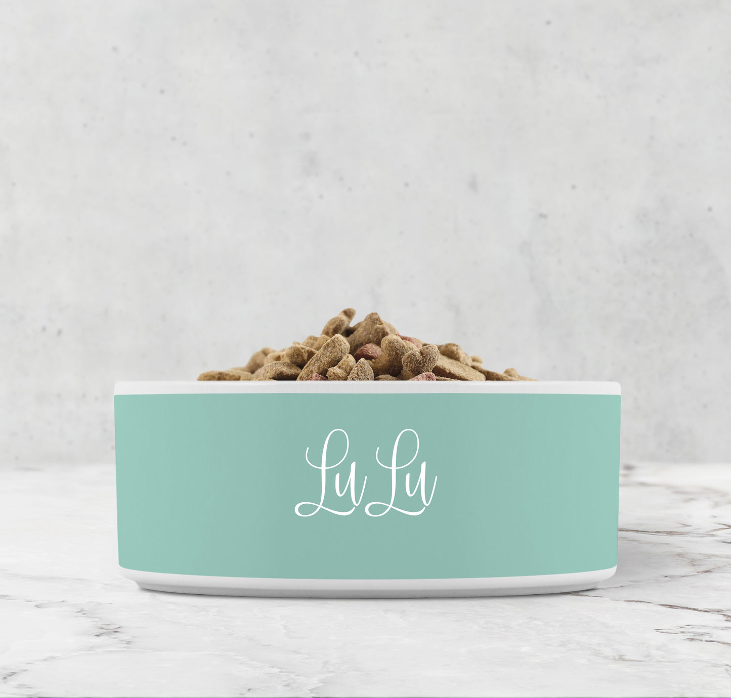 Personalized Ceramic Pet Bowl, Peppermint Green