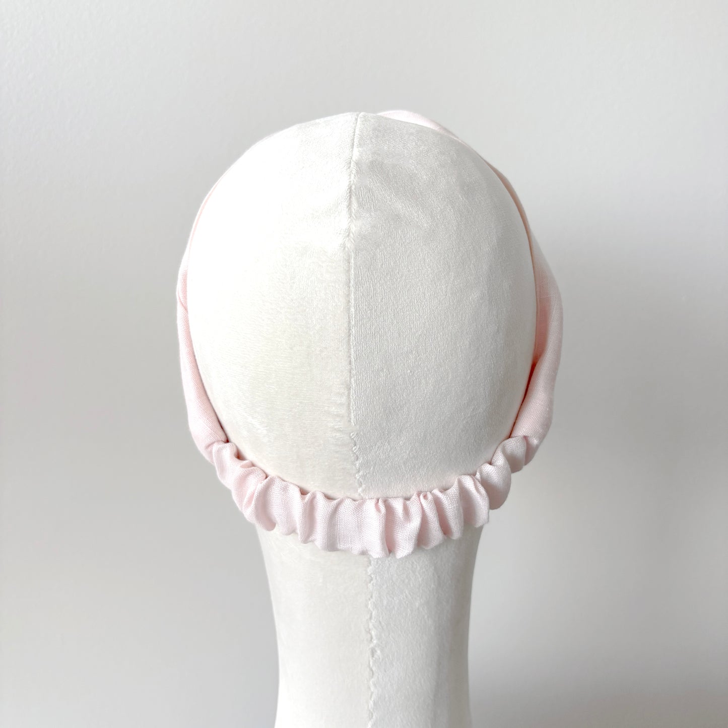 Light Pink Linen Headband, Twist Top Knot Turban Headband with Elastic