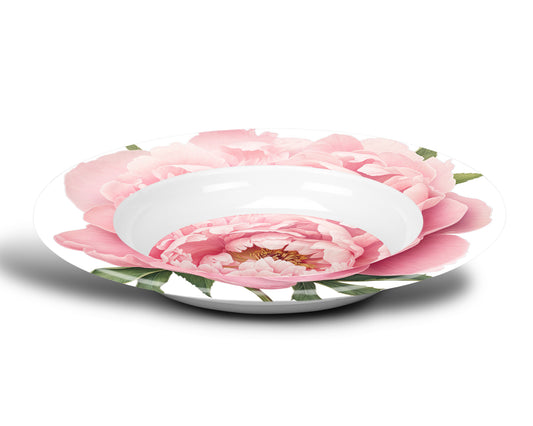 Pink Peony Bowl, Luxury Plastic, Choose Single or Set of 4