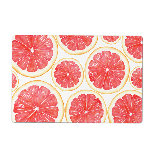 Pink Grapefruit Slices Print Counter Mat