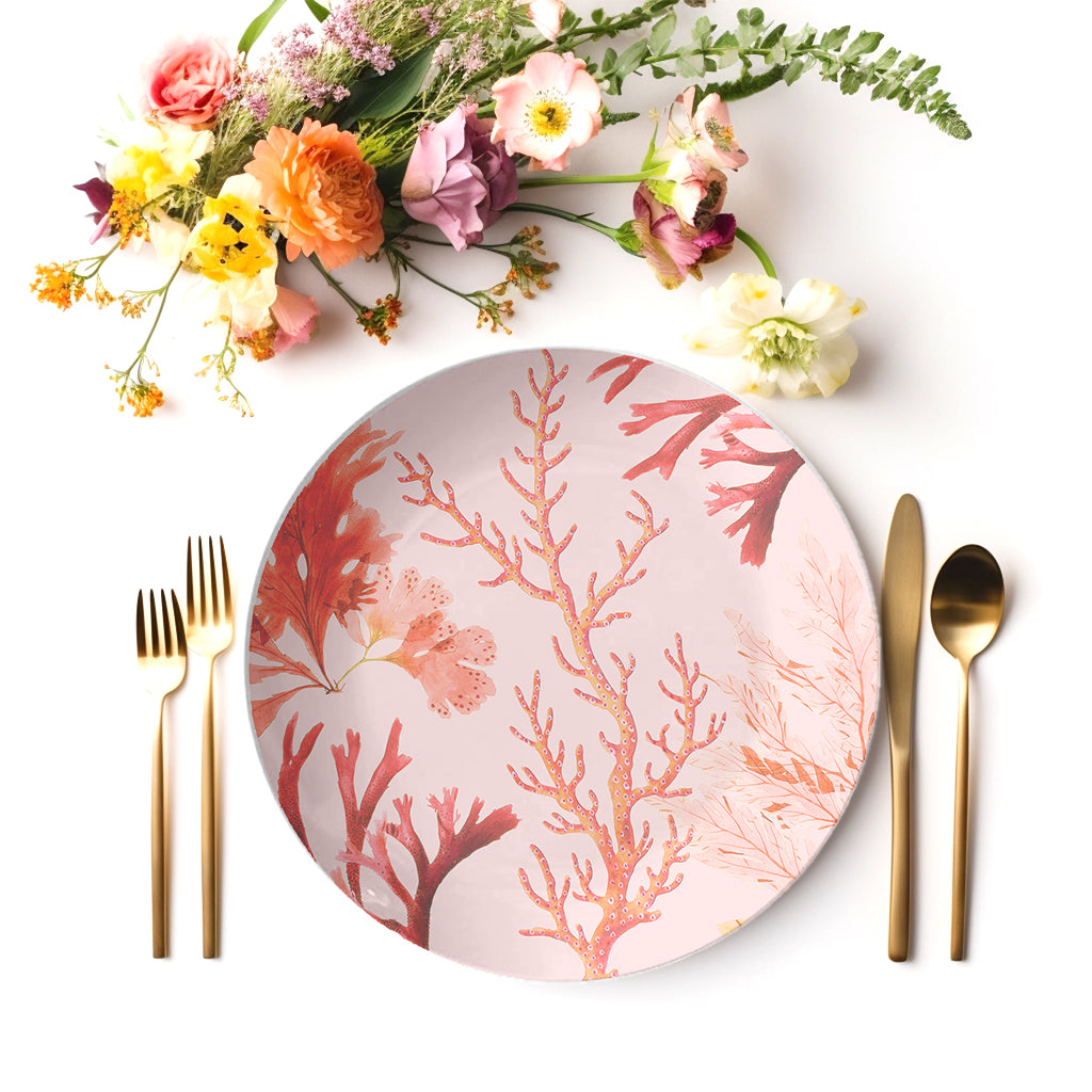 Pink Coastal Sea Coral Print Plates