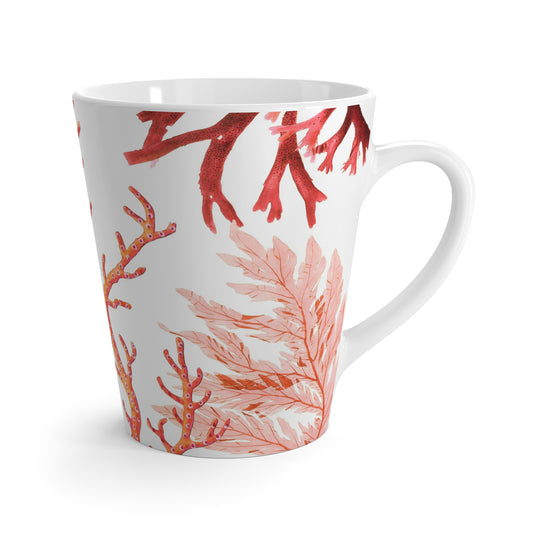 Red & Pink Sea Coral Modern Ceramic Mug - 12oz Latte Mug