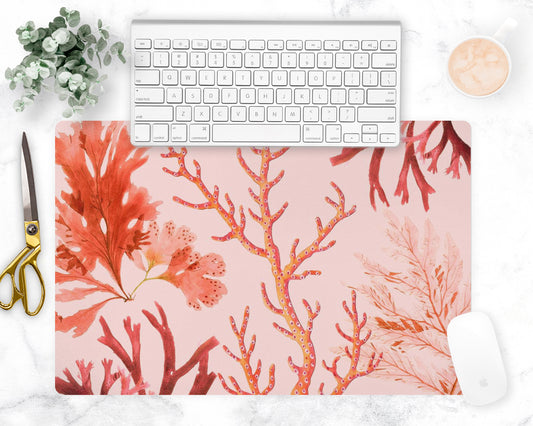Red Sea Coral Counter Mat, Desk Pad, Pink
