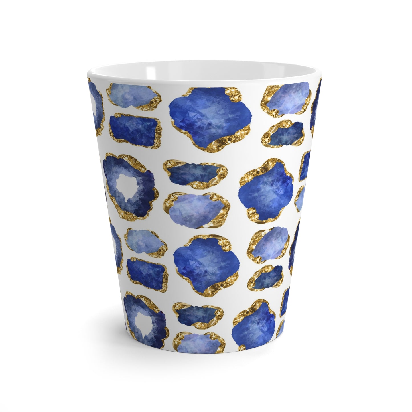Sapphire Blue Gemstone Print Ceramic Mug - 12oz Latte Mug