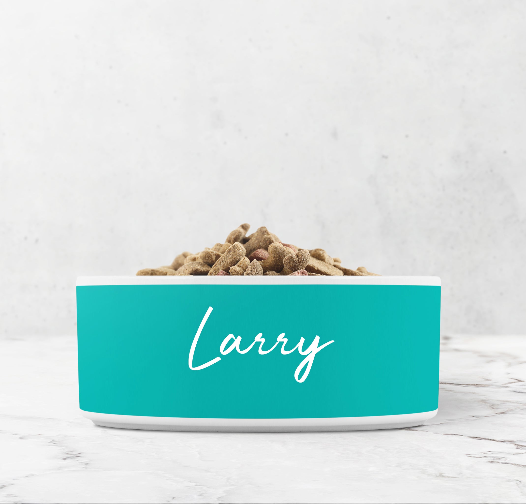 Personalized Ceramic Pet Bowl Chic Blue Multi Chic personalized-ceramic-pet-bowl-chic-blue-multi-chic