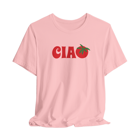 “Ciao” Tomato T-Shirt - Women’s Fun Graphic Tee