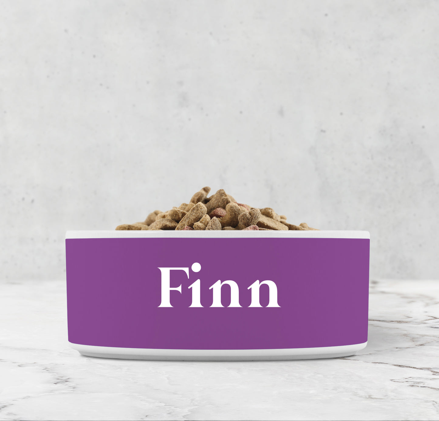 Personalized Ceramic Pet Bowl, Violet Purple