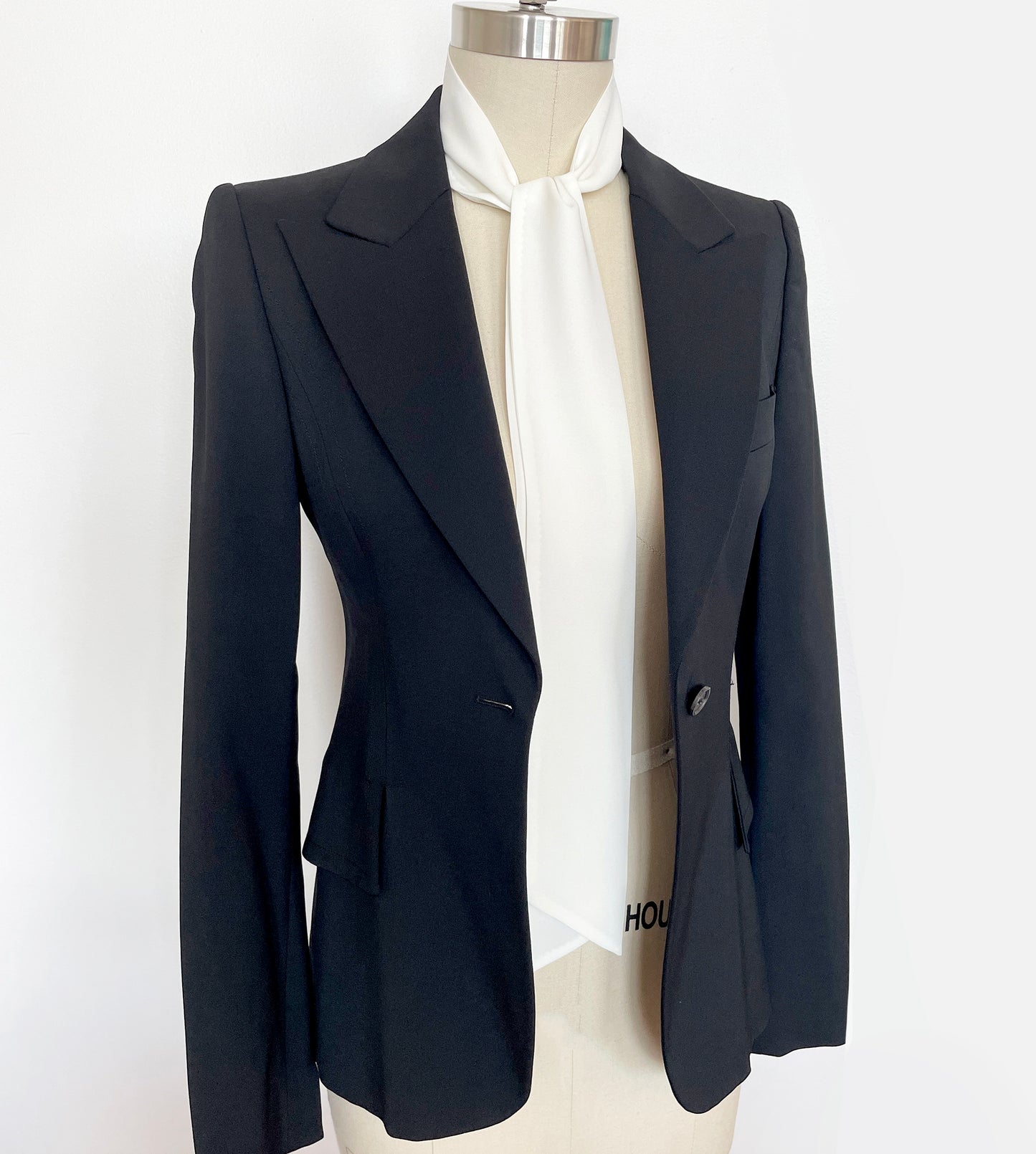 Ivory Skinny Scarf, Neck Bow, Neck Tie