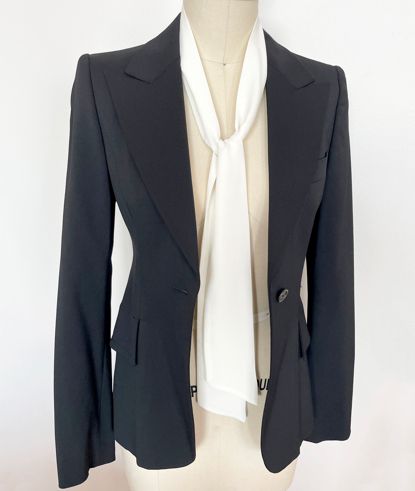 Ivory Skinny Scarf, Neck Bow, Neck Tie