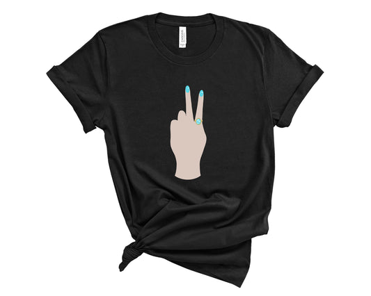 Hand Peace Sign T-Shirt, Style #3