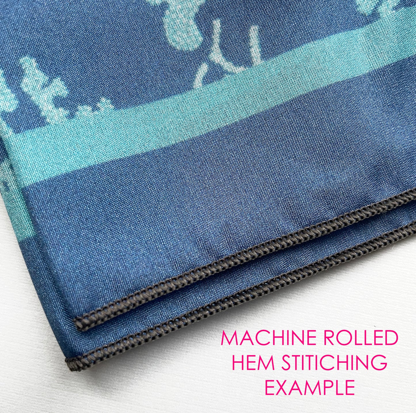 Sea Coral Branches Satin Square Scarf, Navy Blue & Aqua, Two Sizes