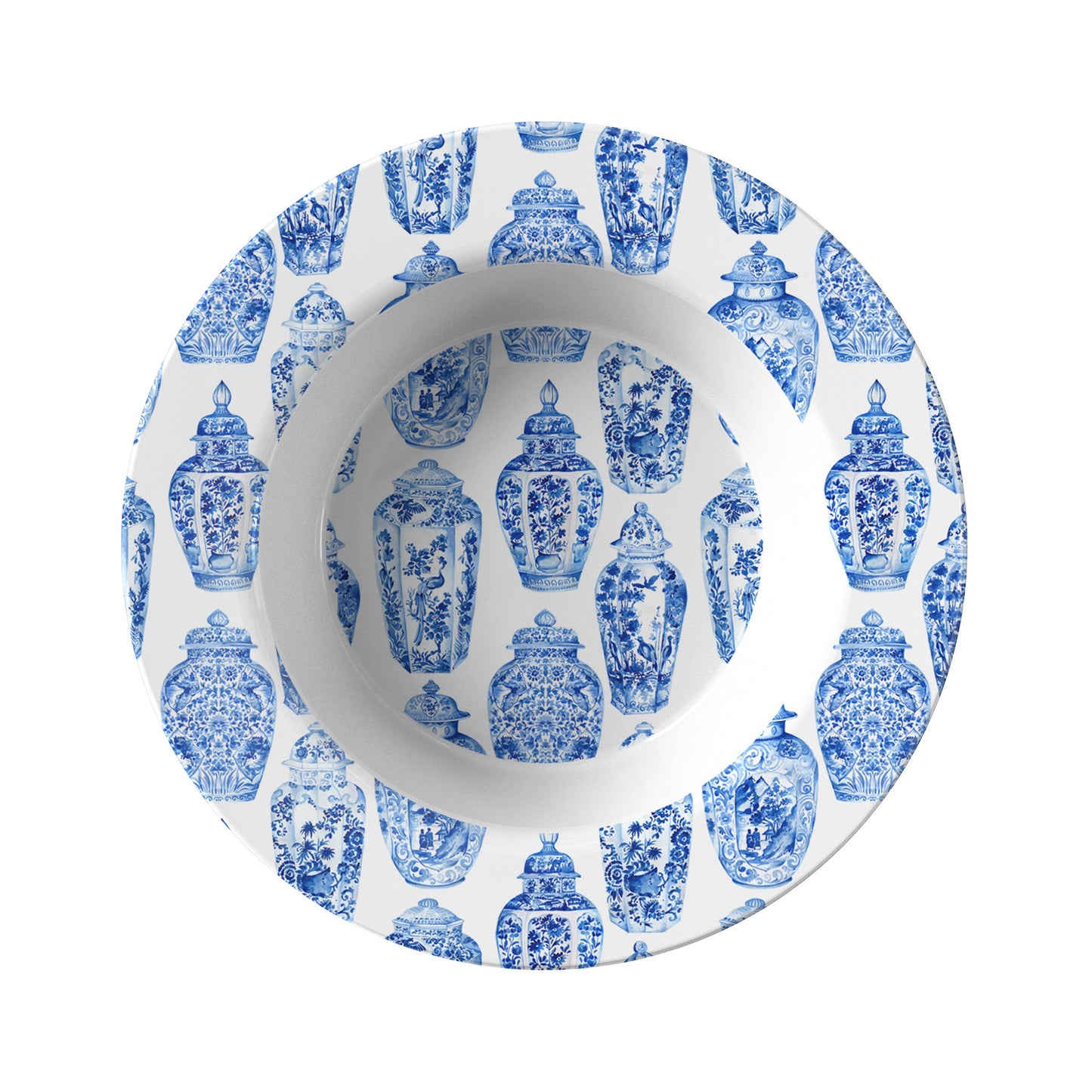 Ginger Jars Print Bowls Blue & White