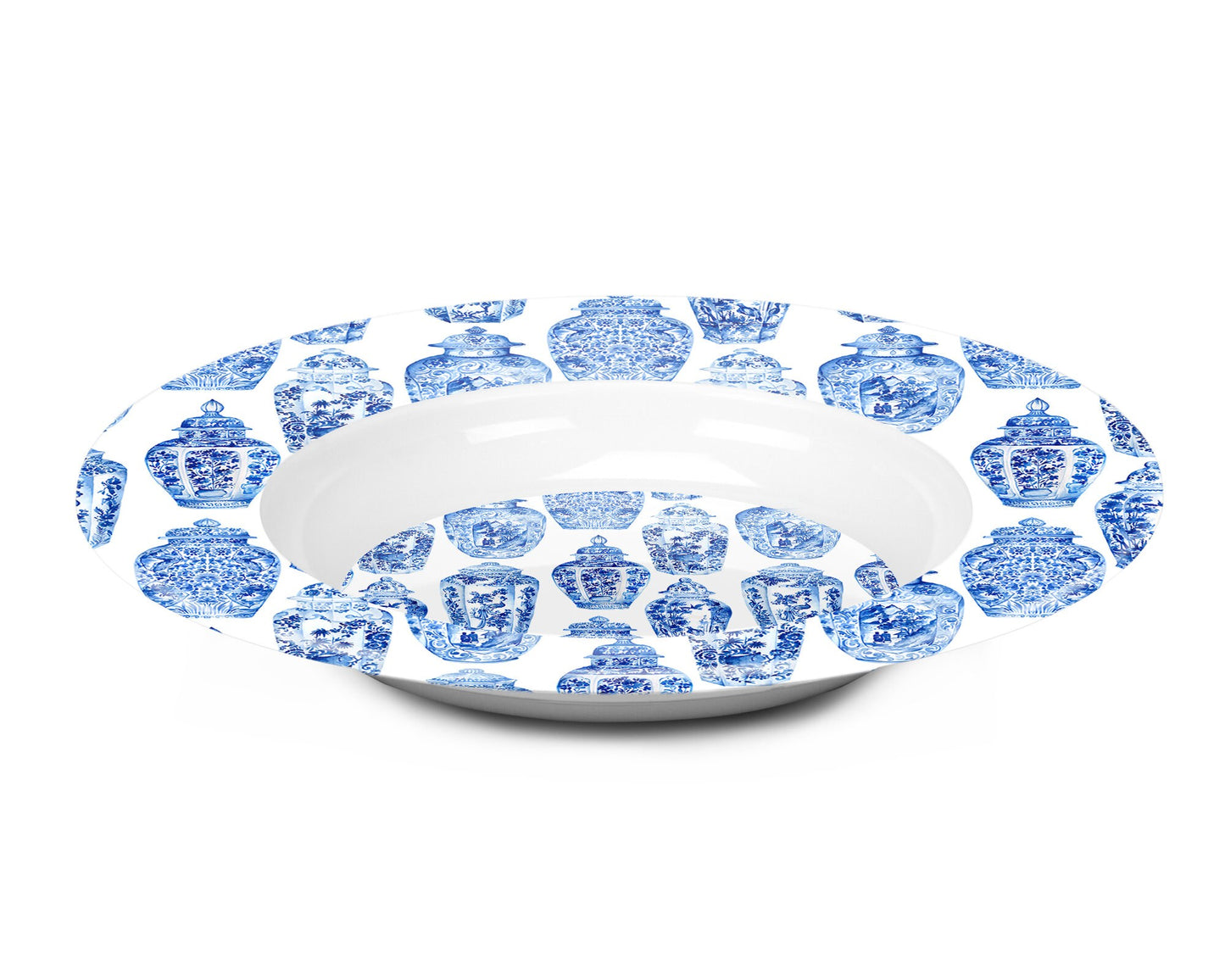 Ginger Jars print Salad & Soup Bowls Blue & White