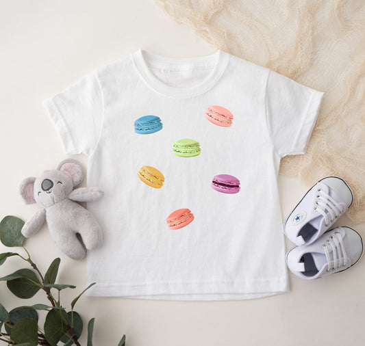 Macaron Baby T-shirt, White