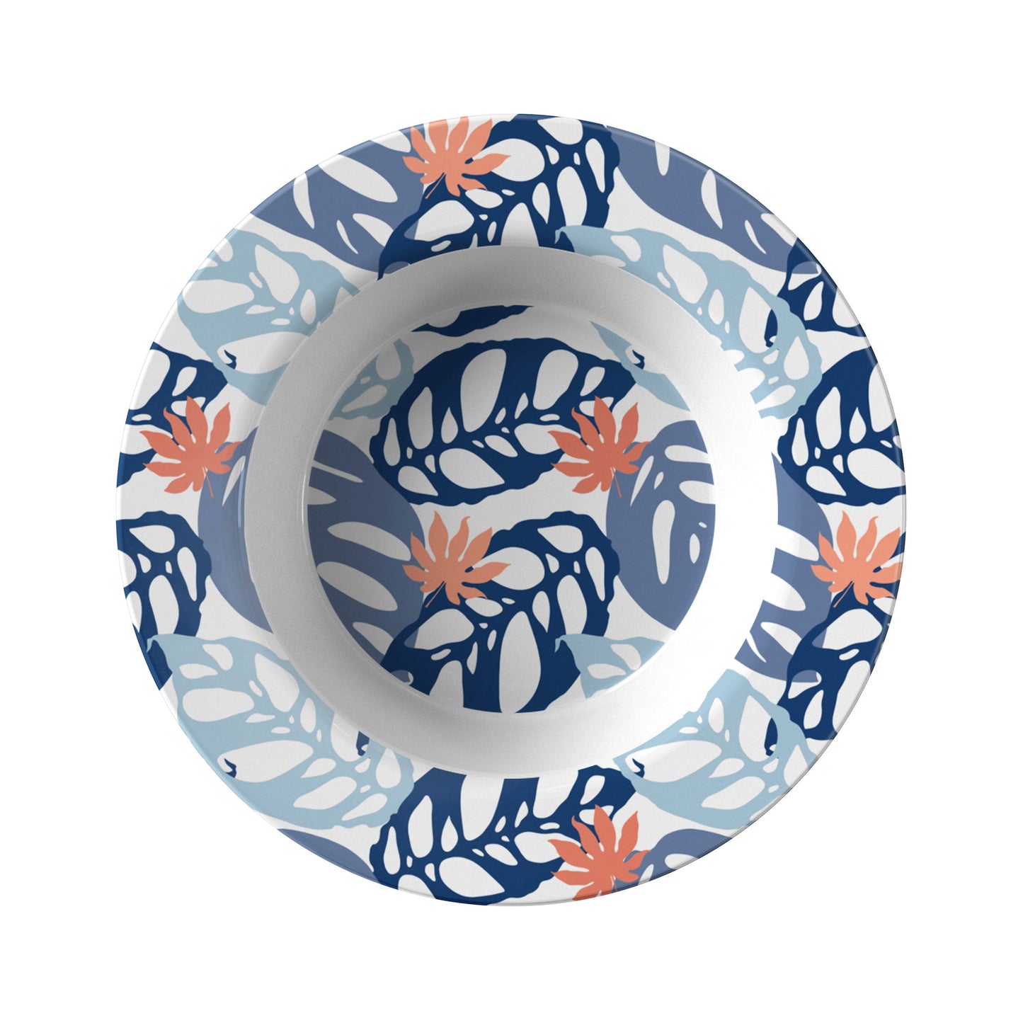 Tropical Monstera Leaves Plastic Bowl Set