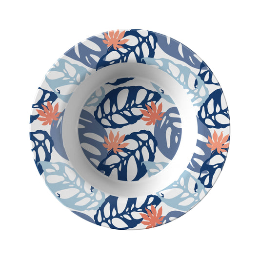 Tropical Monstera Leaves Plastic Bowl Set