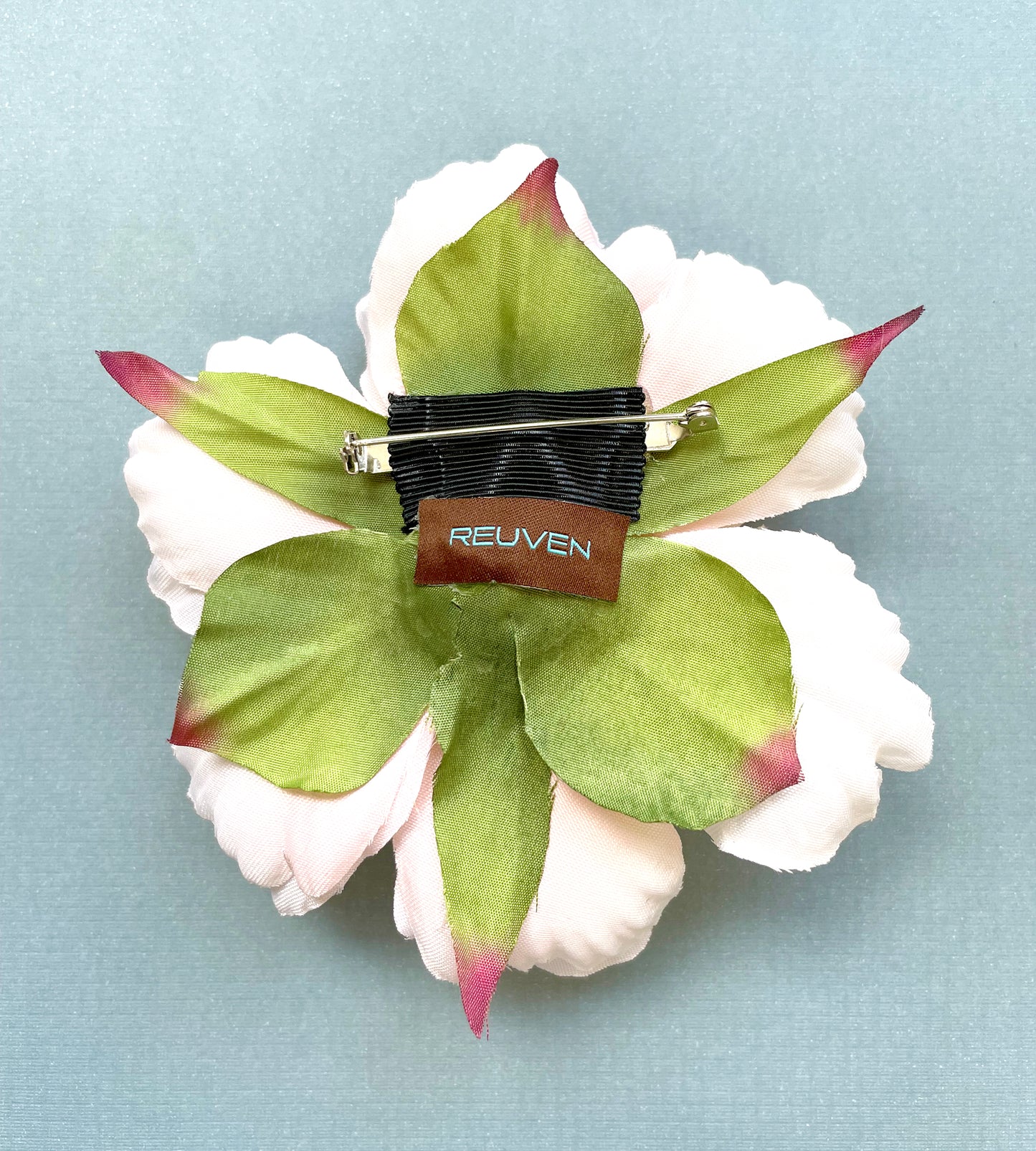 "Bowl of Beauty" Peony Flower Pin Brooch, Pink & Yellow