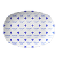 Alpha-gal Safe Labeled Serving Dish Platter in Blue & White