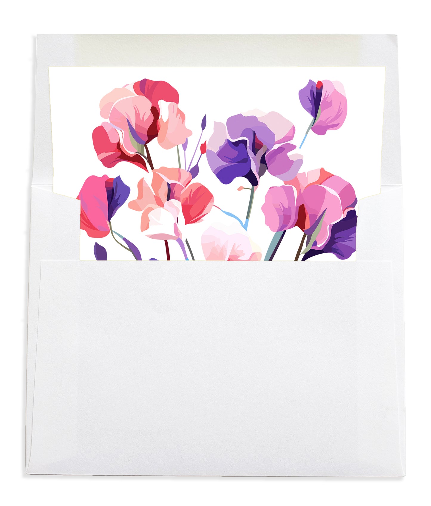 Personalized Birth Month Flower Boxed Notecards, April - Sweet Pea
