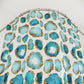Gemstone Crystal Shower Curtain, Aquamarine and Gold